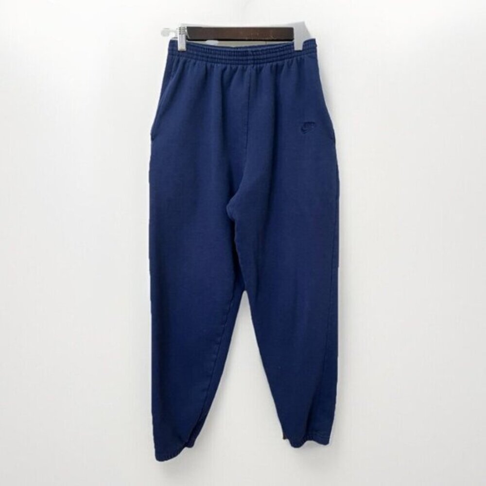 Vintage Nike Sweatpants Womens M Navy Blue Joggers Made in USA